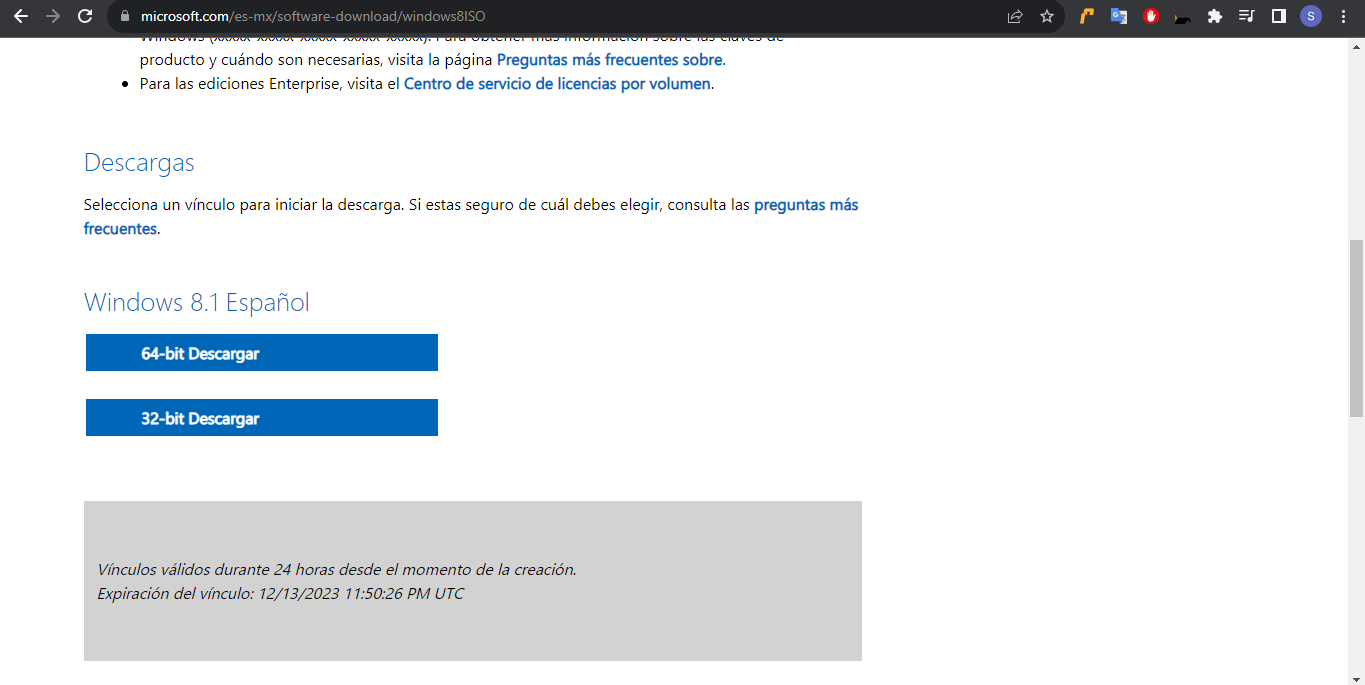 Paso 1 descarga Windows 8.1
