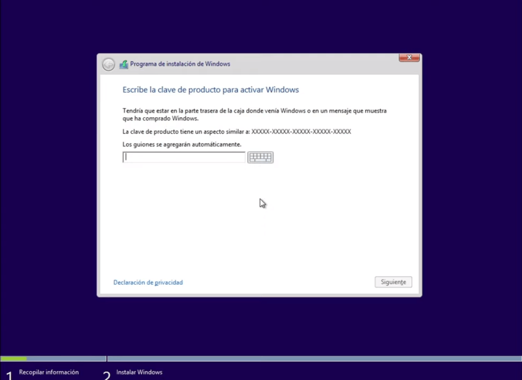 Paso 4 instalacion windows 8.1