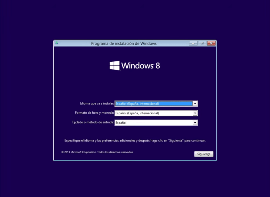 Paso 3 instalacion windows 8.1